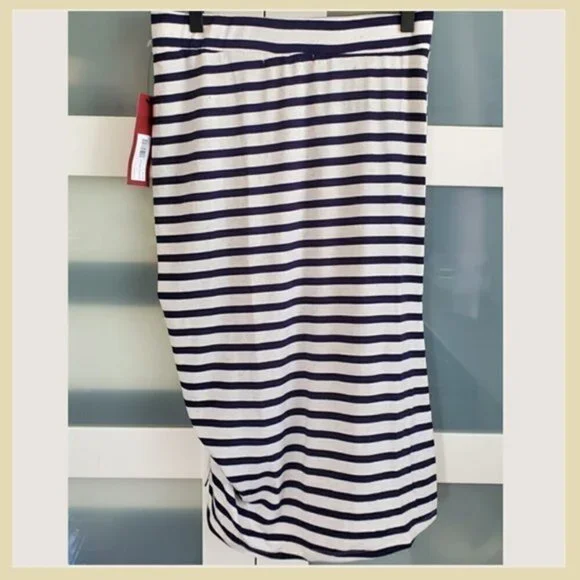 Love Scarlet Blue & White Striped Skirt - Picture 3 of 6